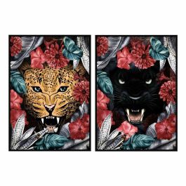Cuadro Tropical DKD Home Decor Multicolor 4.3 x 73 x 53 cm (2 Unidades) Precio: 33.4999995. SKU: S3017957