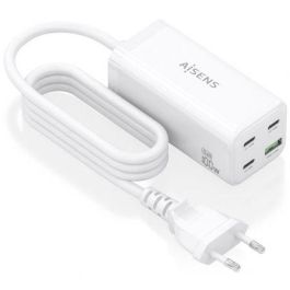 Aisens ASCH-100W4P053-W Cargador Sobremesa GaN 100W 4 Puertos (3xUSB-C PD3.0, 1xUSB-A QC3.0) Blanco Aisens ASCH-100W4P053-W Cargador Sobremesa GaN 100W 4 Puertos (3xUSB-C PD3.0, 1xUSB-A QC3.0) Blanco