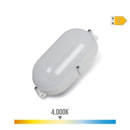 Edm Aplique LED Oval Blanco 9W 4000K Luz Día IP65 21.2x11.8x6.6cm