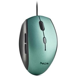 Ratón Ergonómico NGS Moth Ice/ Hasta 1600 DPI/ Verde Hielo