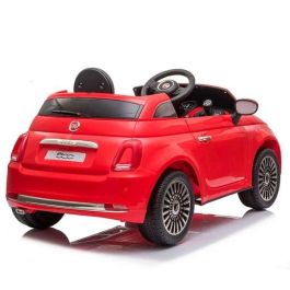 Coche fiat 500 rojo con control remoto y mp3 bateria 6v 4,5 ah -motor 30 W