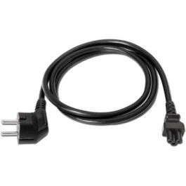 Aisens Cable de Alimentación Trébol CEE7 Macho a C5 Hembra Acodado-M Negro 1.5M para Cargador Portátiles