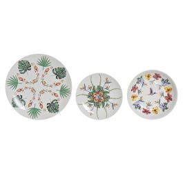 Vajilla Tropical DKD Home Decor Multicolor Blanco 27 x 2.5 x 27 cm Set de 18 Vajilla Tropical DKD Home Decor Multicolor Blanco 27 x 2.5 x 27 cm Set de 18