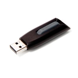 Verbatim V3 Memoria USB 3.0 SuperSpeed 64GB con Mecanismo Retráctil 'Slide and Lock' para Protección del Conector, Diseño Compacto