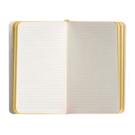 Cuaderno Con Gomilla Antartik Notes Tapa Blanda A6 Rayas Morado Y Amarillo 100 Hojas 80 gr Fsc