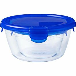 Pyrex PYR3426470286220 Juego de 3 Fiambreras de vidrio redondas con tapa hermética para cocinar y llevar, 0.7 L