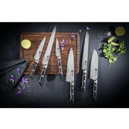 Zwilling 30571-141-0 Cuchillo de Chef Tanrei 14 cm de Acero Inoxidable con Mango Marrón