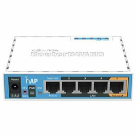 Punto de Acceso Mikrotik hAP AP hAP 802.11b/g/n 2x2 5xLAN Blanco Precio: 49.50000011. SKU: B1CBDD6569
