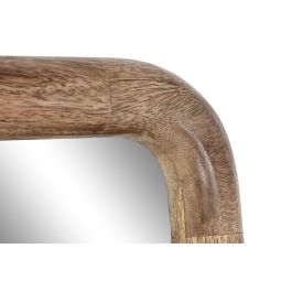 DKD Home Decor Espejo Vestidor Urban Softedges Marrón Madera de Mango 160x45cm Redondeado 2 Posiciones Vertical Horizontal