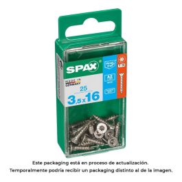 Spax 4197000350161 Tornillo Madera Cabeza Plana Inox A2 3,5x16mm Caja 25 Unidades Precio: 2.8900003. SKU: S7913836