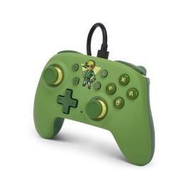 Power A Mando con Cable NSGP0203-01 para Nintendo Switch - Toon Link, Diseño Compacto y Ergonómico con Botones de Tamaño Estándar y Joysticks de Precisión