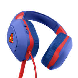 Trust GXT 415SM Zirox Auriculares Gaming Alámbricos Diadema con Micrófono Boom, Circumaural, Conector 3.5mm, Control de Volumen, Azul y Rojo