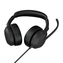Jabra Evolve2 50 USB C/A UC Auriculares Alámbricos Oficina/Centro de Llamadas Control Volumen Botón Micrófono Boom Negro