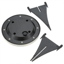 Lumisky LUM3760093543460 Juego 8 Focos Solares Redondos de Acero Inoxidable para Empotrar o Insertar LED Blanco Frío Ø12 cm