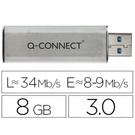 Q-connect Memoria USB Flash 8 GB SuperSpeed 3.0 Retráctil Plateado Precio: 5.89000049. SKU: B13WXNBQ8D