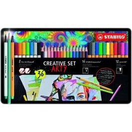 Stabilo Set Creativo Arty Rotuladores 12 Point 88 + 8 Pen 68 Brush + 16 Aquacolor Caja Metal 36 Ud Precio: 27.50000033. SKU: S8417734