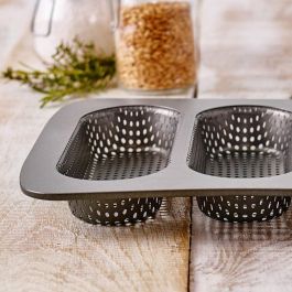 Quttin Molde para 4 Baguettes Perforado, 34.6 x 21.5 x 3 cm, Grosor 0.5 mm (12 Unidades)