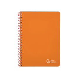 Liderpapel Cuaderno espiral A4 Witty Tapa Dura 80 Hojas 90gr Pauta 3,5mm con Margen Color Naranja