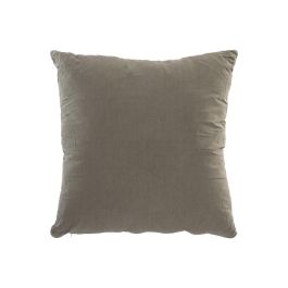 DKD Home Decor 2 c25 Cojín Boho Gris 60x60 cm 2 Unidades Poliéster con Cremallera Lavado a la Piedra