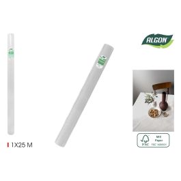 Mantel blanco en rollo con mandril 1x25 - Algon (9 Unidades) Precio: 48.89000039. SKU: B1CECQRL5D