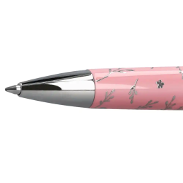 Belius Bella Boligrafo de Aluminio Diseño Plateado Relieve Tinta Azul Caja de Diseño Color Rosa