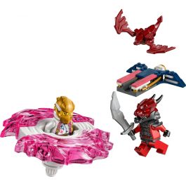 LEGO 71824 Spinner Spinjitzu Dragón de Sora Ninjago | Set Juguete con 2 Minifiguras Sora y Guerrero Dragónido +6 años