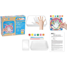 Main D'Artiste Kit de yeso para pintar: incluye yeso, molde, pinturas y pincel