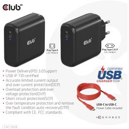 Club3D Ladegerät 1xUSB Typ C PD 100W. GaN retail