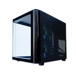 Coolbox Caja Ordenador Gaming GM100 VISION ARGB MicroATX, Negro, Acero SGC, Cristal Templado, Compatible con microATX/miniITX, Refrigeración ARGB