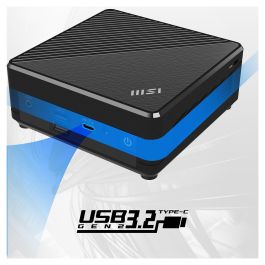 MSI Cubi N ADL-006DE Mini PC Intel N200/4GB RAM/128GB SSD Windows 11 Pro Negro 124mm x 124mm x 53.7mm