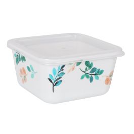 La Mediterranea Fiambrera Alba Melamina Brillante 11 cm x 11 cm x 5.5 cm