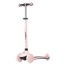 Mondo Scooter On and Go Tripper 3 Ruedas Invertidas Iluminadas Dirección por Peso Manillar Regulable Freno Trasero ABEC-5 Rosa 30 kg