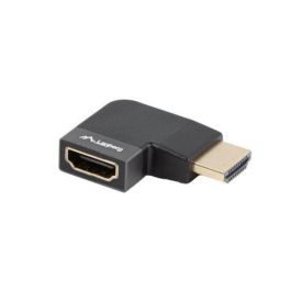 Lanberg AD-HDMI-10 Adaptador de Vídeo HDMI Estándar Tipo A, Conector Hembra, para Extensión o Conexión, Negro/Plata