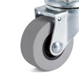 Q&Q 675.86 Rueda Giratoria Antro, Aro Goma Ø40, Plástico Zn-, Sin Antihilo, Carga 20 kg/Rueda