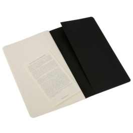 Cuaderno Moleskine Cahier 13X21 80H Lisa Negra Set De 3