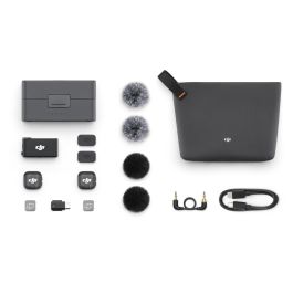 DJI AABJF58547 Kit de Micrófono Inalámbrico DJI Mic 3 con 2 Transmisores (TX) y 1 Receptor (RX) Carga Rápida