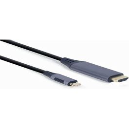 Adaptador HDMI a DVI GEMBIRD CC-USB3C-HDMI-01-6 Negro/Gris 1,8 m