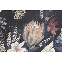 DKD Home Decor Cuadro Moderno de Pared Azul con Diseño de Flores, Material Ps, Juego de 2, 73 x 53 x 4.3 cm