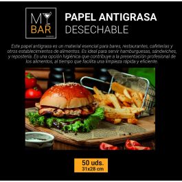 Papel Antigraso Color Kraft 31x28 cm 50P My Bar (24 Unidades) Papel Antigraso Color Kraft 31x28 cm 50P My Bar (24 Unidades)
