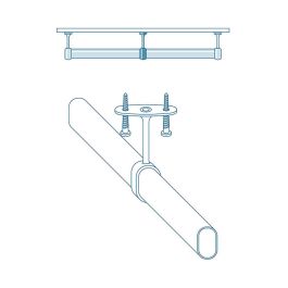 Soporte armario central ovalado blanco (1 ud) cintacor - storplanet