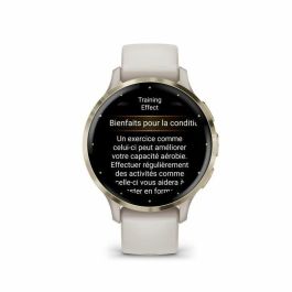 Garmin AAAAL87491 Reloj inteligente con GPS Venu 3S, 30,4 mm (1,2"), acero dorado suave, caja marfil, correa silicona marfil