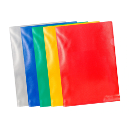 Q-connect Carpeta Dossier Uñero Plástico DIN A4, 120 Micras, Colores Surtidos, Caja de 100 Unidades