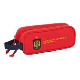 Safta Portatodo Doble Selección Española Fútbol - Estuche Escolar 21x8x6cm, Poliéster 600D, Colores Rojo y Azul
