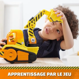 Spin Master Vehículo Deluxe Rubble 6068074 Paw Patrol con Luces y Sonidos para Niños +3 Años