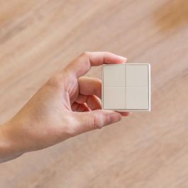 Shelly SHELLY_B_WS_4 Blu Wall Switch, Interruptor de pared inalámbrico con 4 botones, 16 acciones, Bluetooth, Color blanco