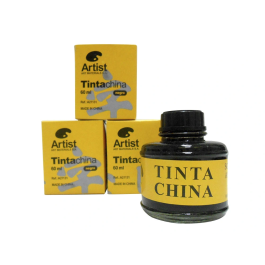 Artist Tinta China Negra Bote 60 ml Para Papel Y Cartón Totalmente Opaca