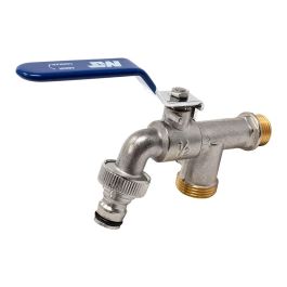 Grifo esfera jardín pn16 palanca acero cromado ??ø½ pulg x dos salidas ø¾ pulg Precio: 10.50000006. SKU: B166N4E642