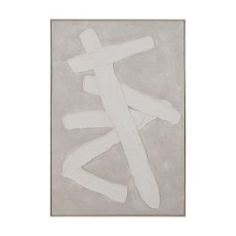 Cuadro Blanco Gris Abstracto 80 x 3,5 x 120 cm Precio: 139.49999976. SKU: B126Z6RWXA