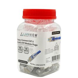 Lanview RJ45 STP plug Cat6 for AWG23-24 stranded/solid conductor Lanview RJ45 STP plug Cat6 for AWG23-24 stranded/solid conductor