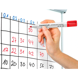 Staedtler Rotulador Lumocolor 351 para Pizarra Blanca Punta Redonda 2 mm Recargable Caja 10 Unidades Colores Surtidos